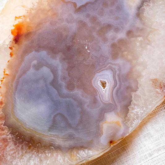 Agate slice crystal stone slab tray XL