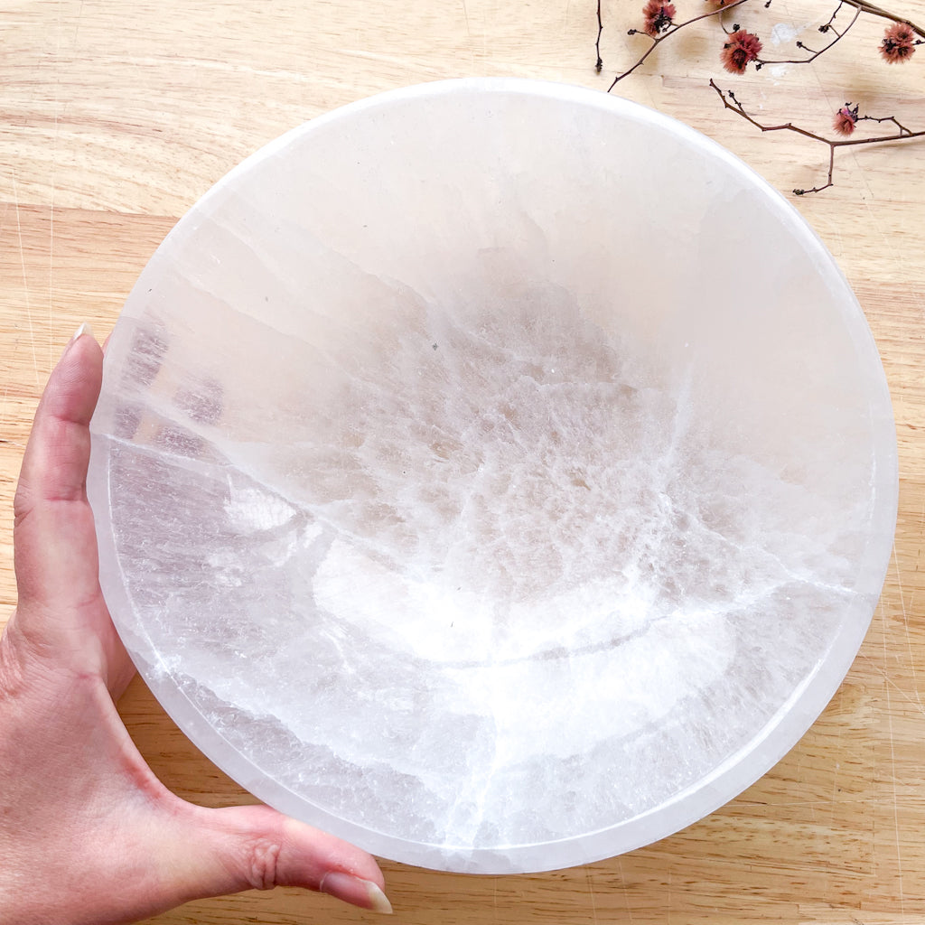 XL Selenite crystal bowl 20cm