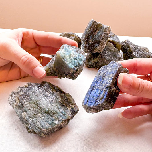Labradorite crystal rough rock