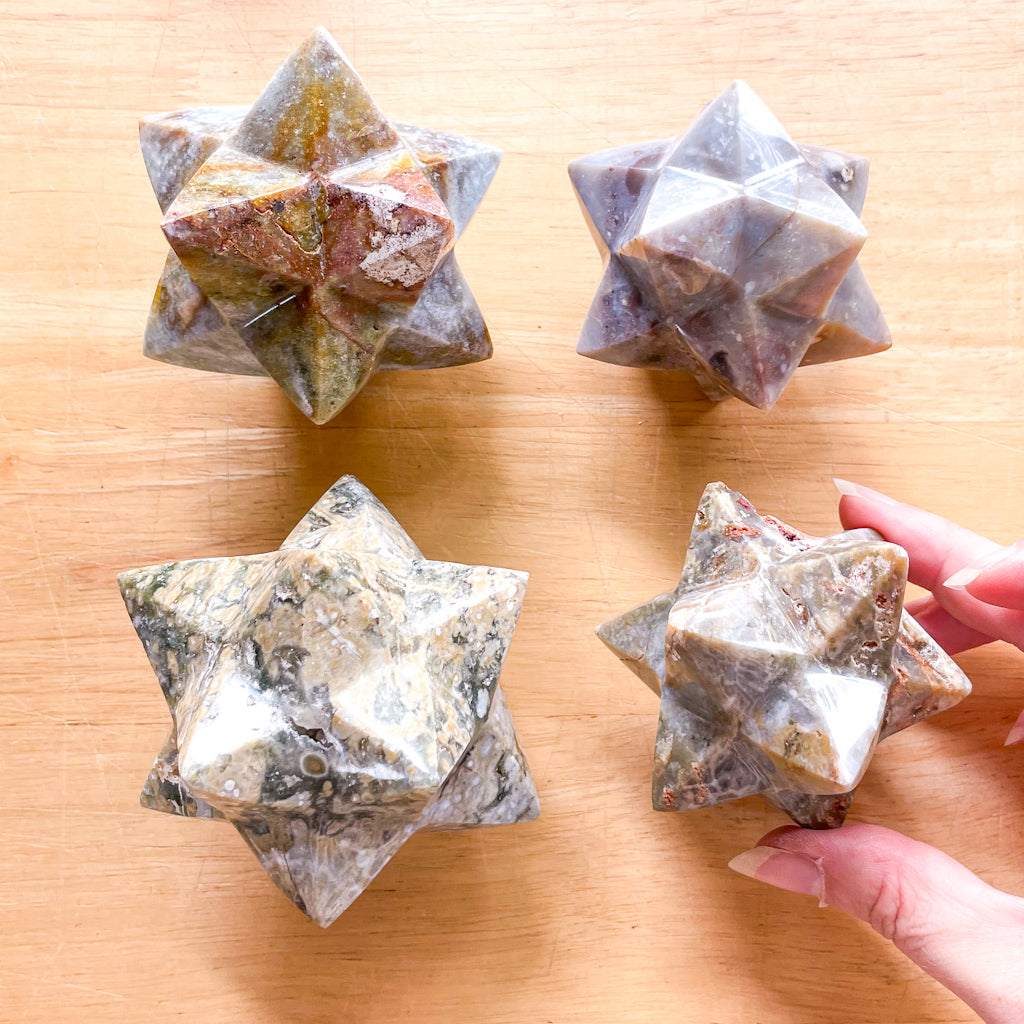 Ocean jasper crystal merkabah star stone