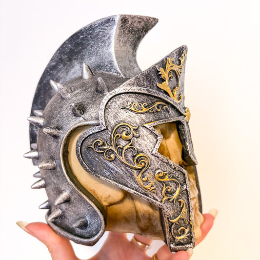 Skull Spartan Helmet statue
