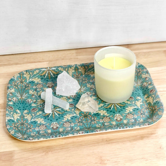 Blue folk dreams tray