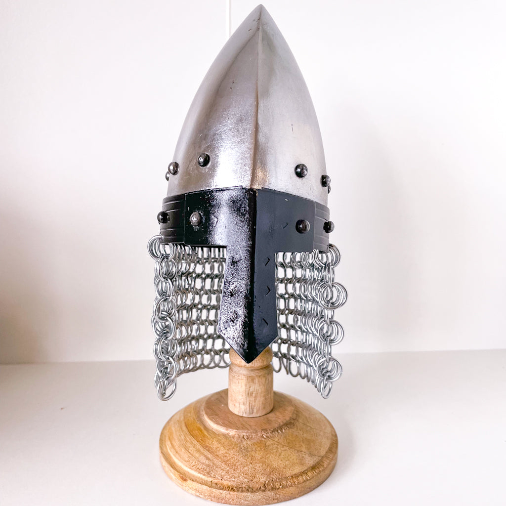 Antique metal warrior helmet statue - Gladiator (movie), Roman Centurion, Knight Crusader, Vikings or Spartan king
