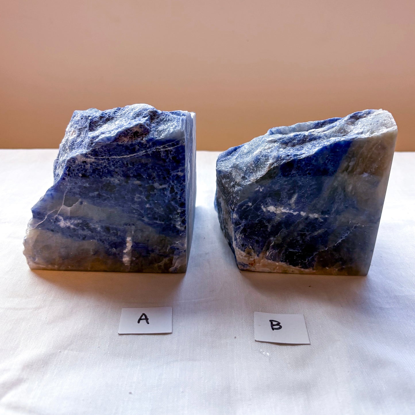 Sodalite crystal bookend