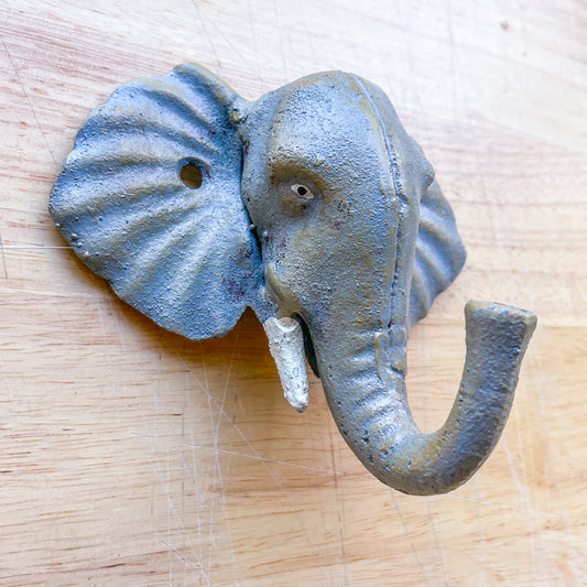 Elephant cast iron hook