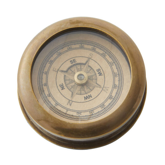 Antique bronze desk compass