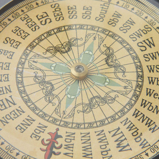 Antique bronze desk compass