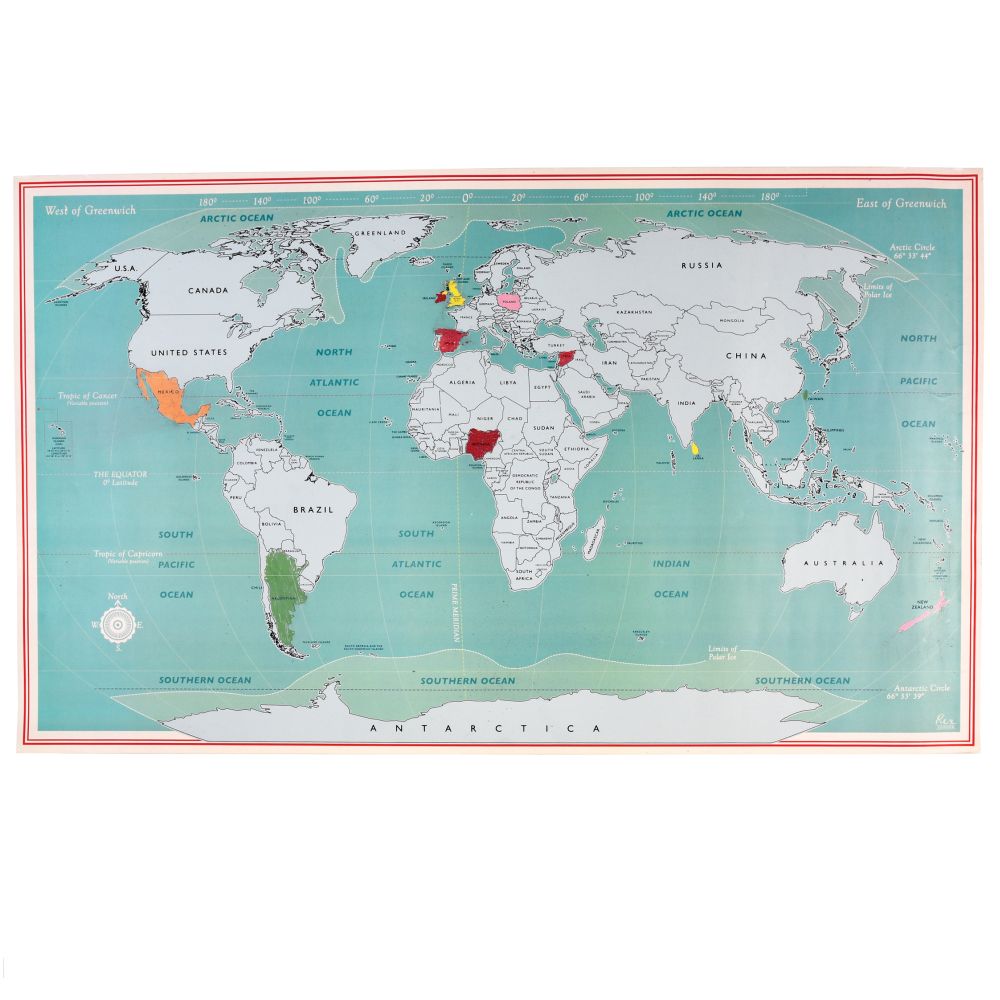 Vintage world map - DIY scratch and customise map poster