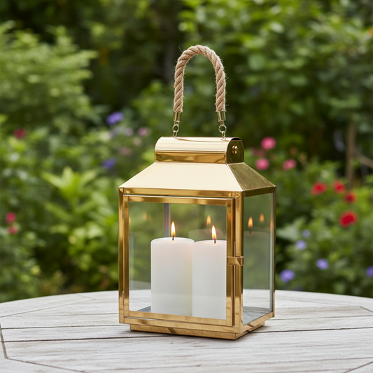 Long Island glass candle lantern