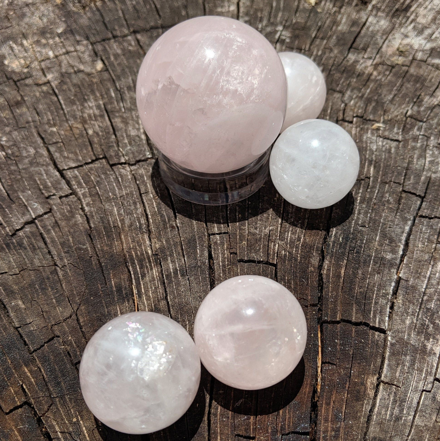 Rose Quartz crystal sphere ball