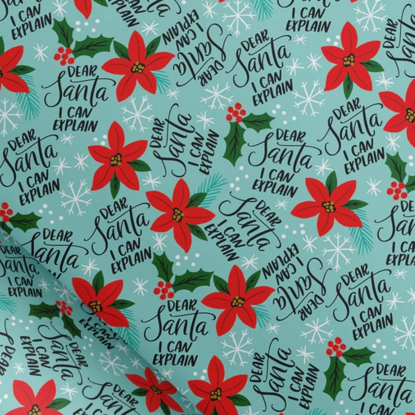 Dear santa / naughty nice xmas wrapping paper