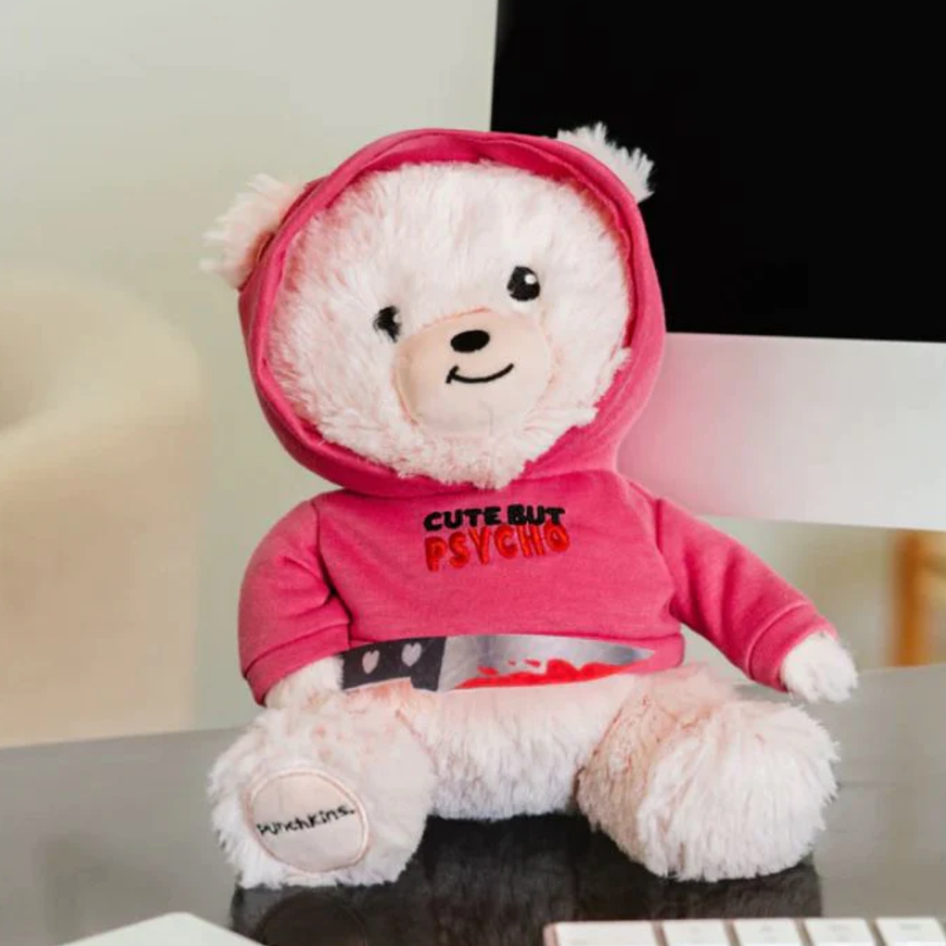 Cute but psycho teddy bear plushie toy