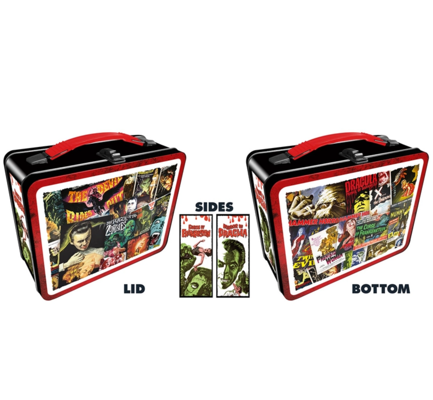 Horror movie retro tin lunch box storage container