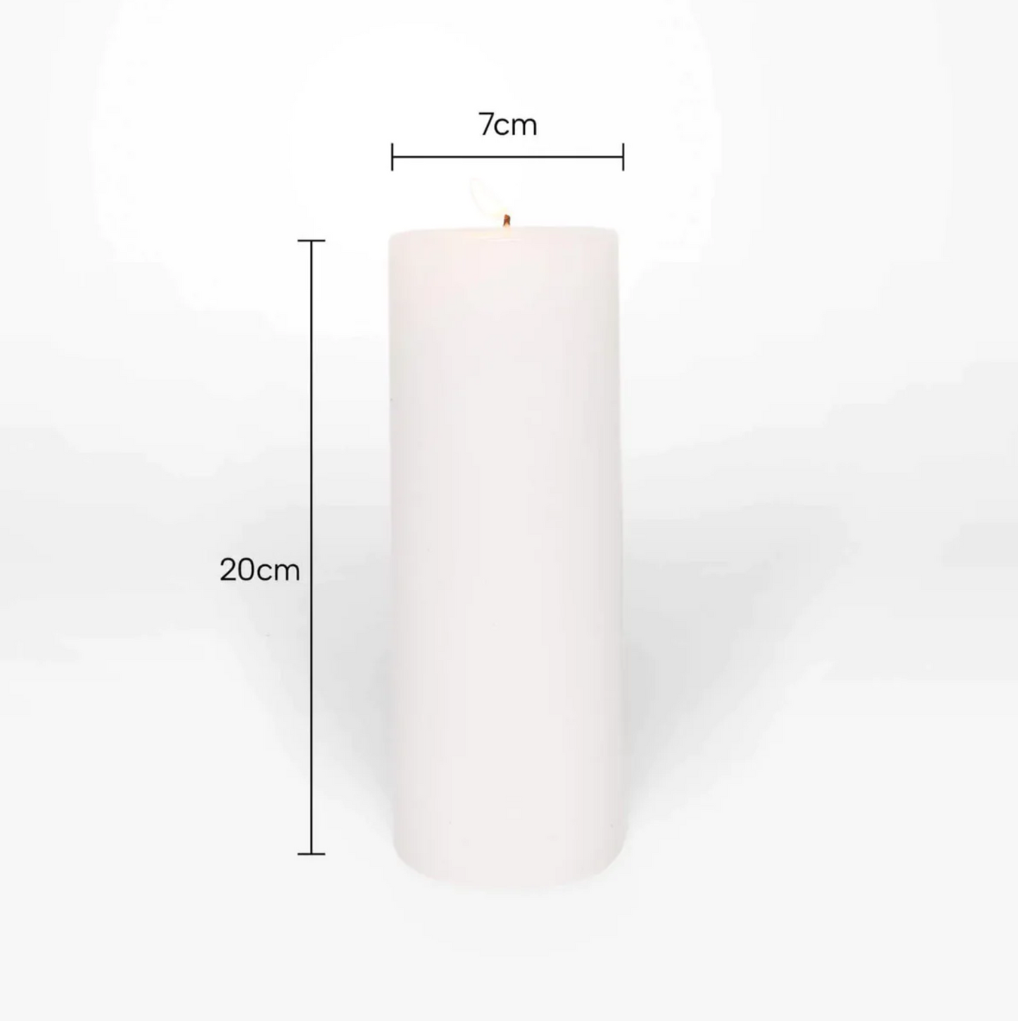 Big white pillar candle