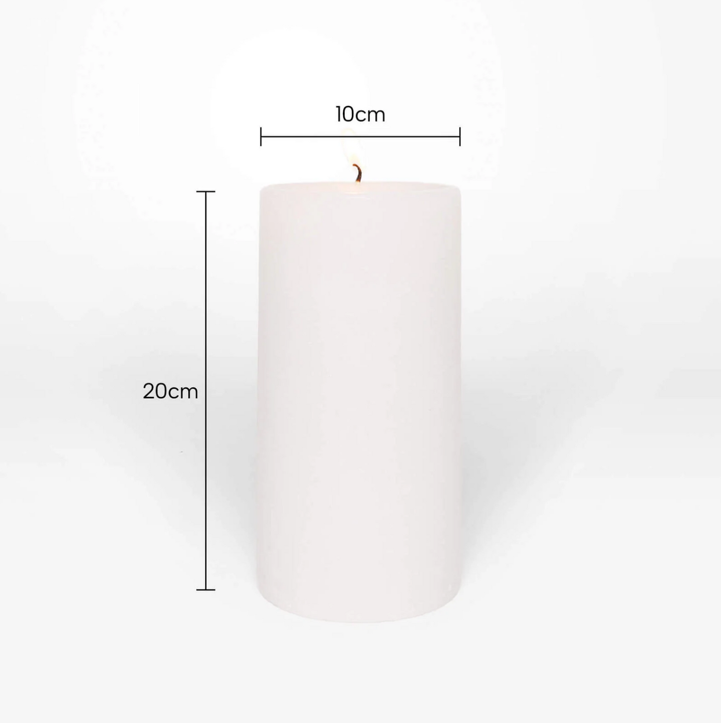 Big white pillar candle