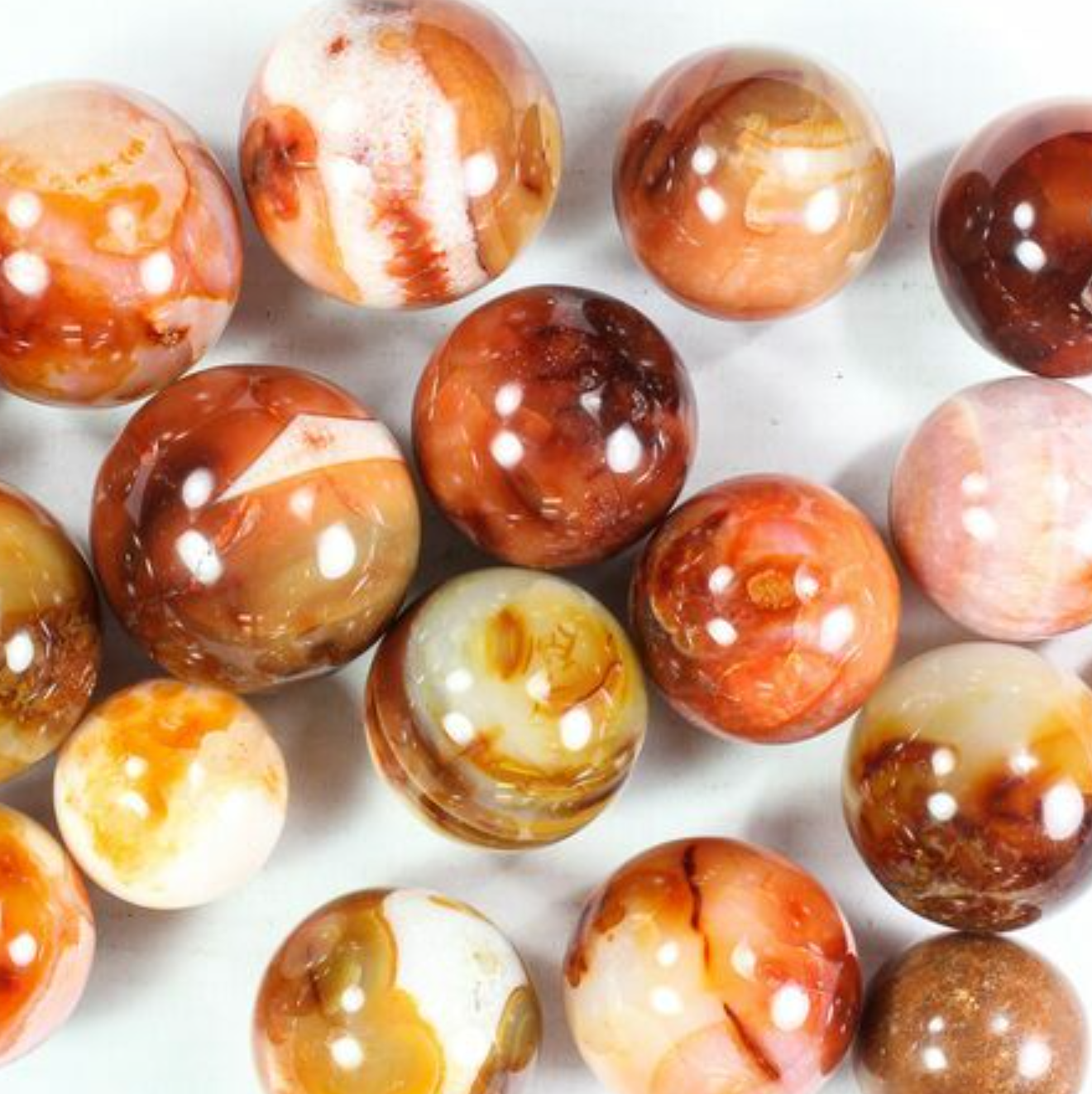 Carnelian crystal sphere M