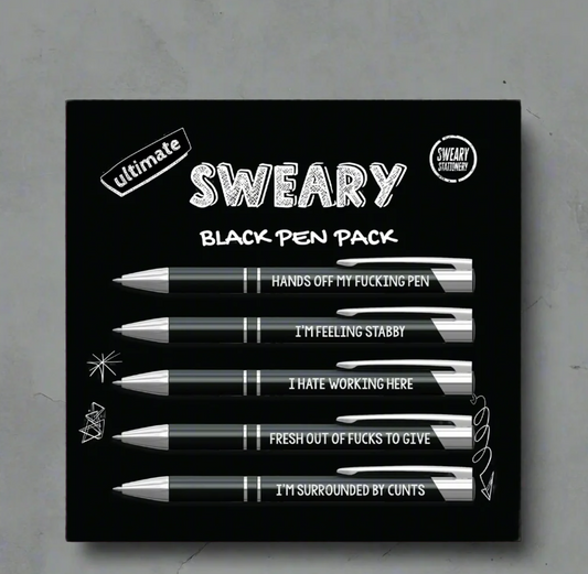 Rude / sweary / abusive 5 Ballpoint Pen Pack