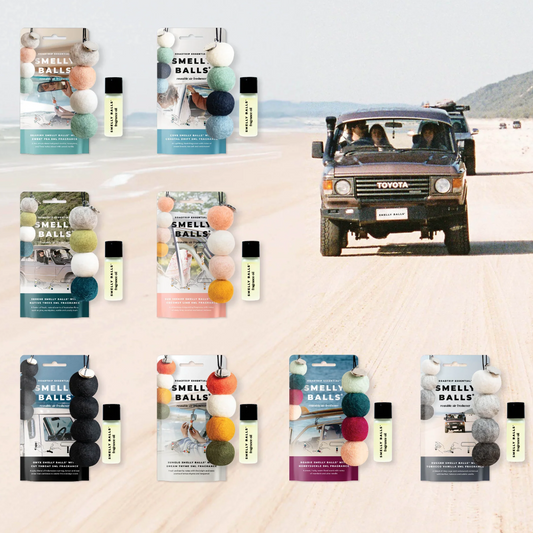 Felt balls hanging air freshener with scented oils - various