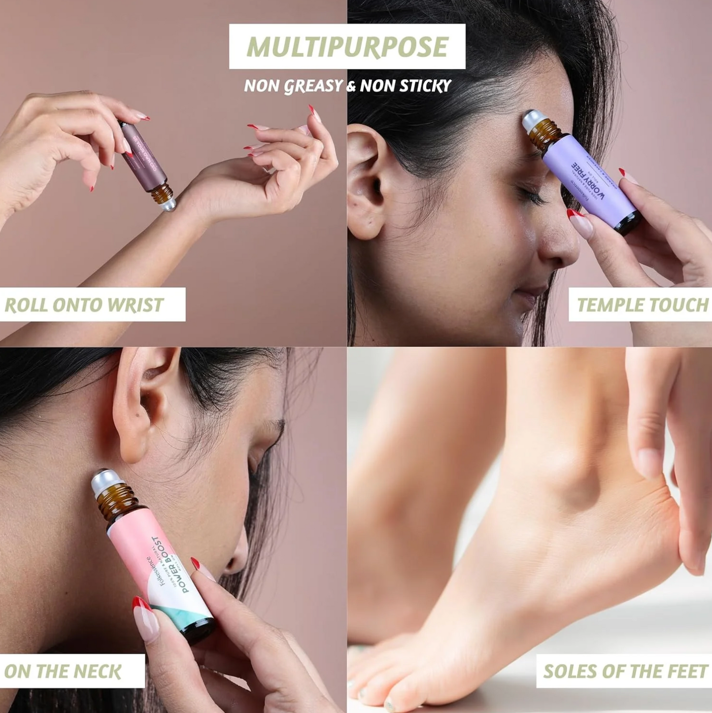Good vibes essential oil roller set 3