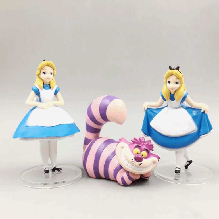 Alice in wonderland cake topper statue figure