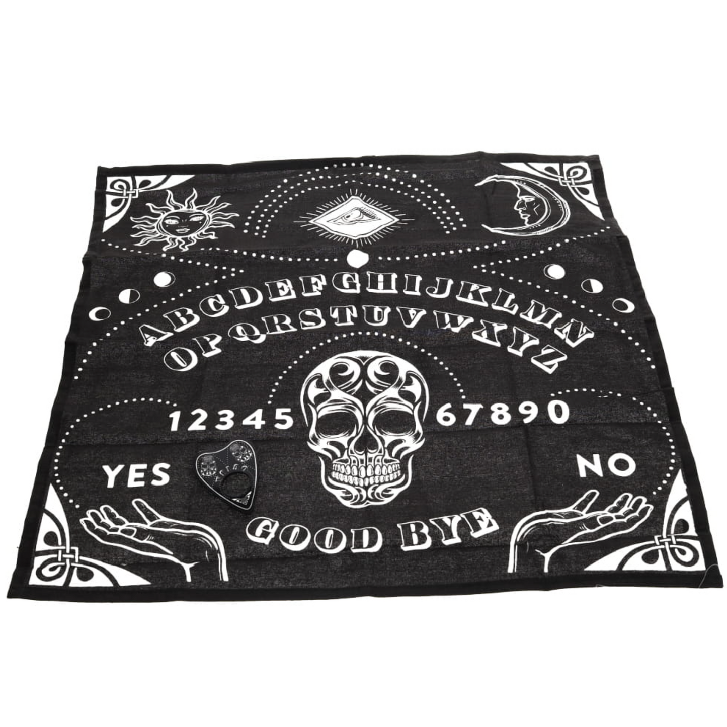 Witchy Ouija board altar table cloth with planchette