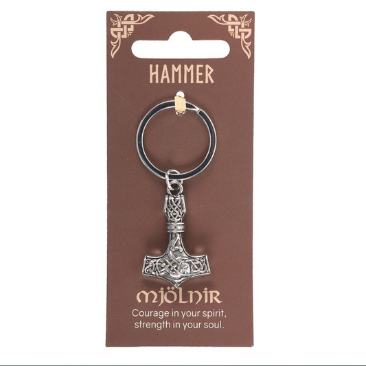 Viking Thor Mjolnir hammer key ring