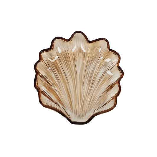 Glass shell trinket dish
