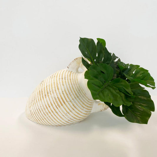 Roman handled urn planter pot