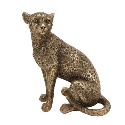 Gold leopard statue