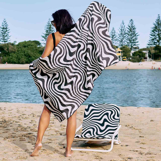 Monochrome mystic sand free towel