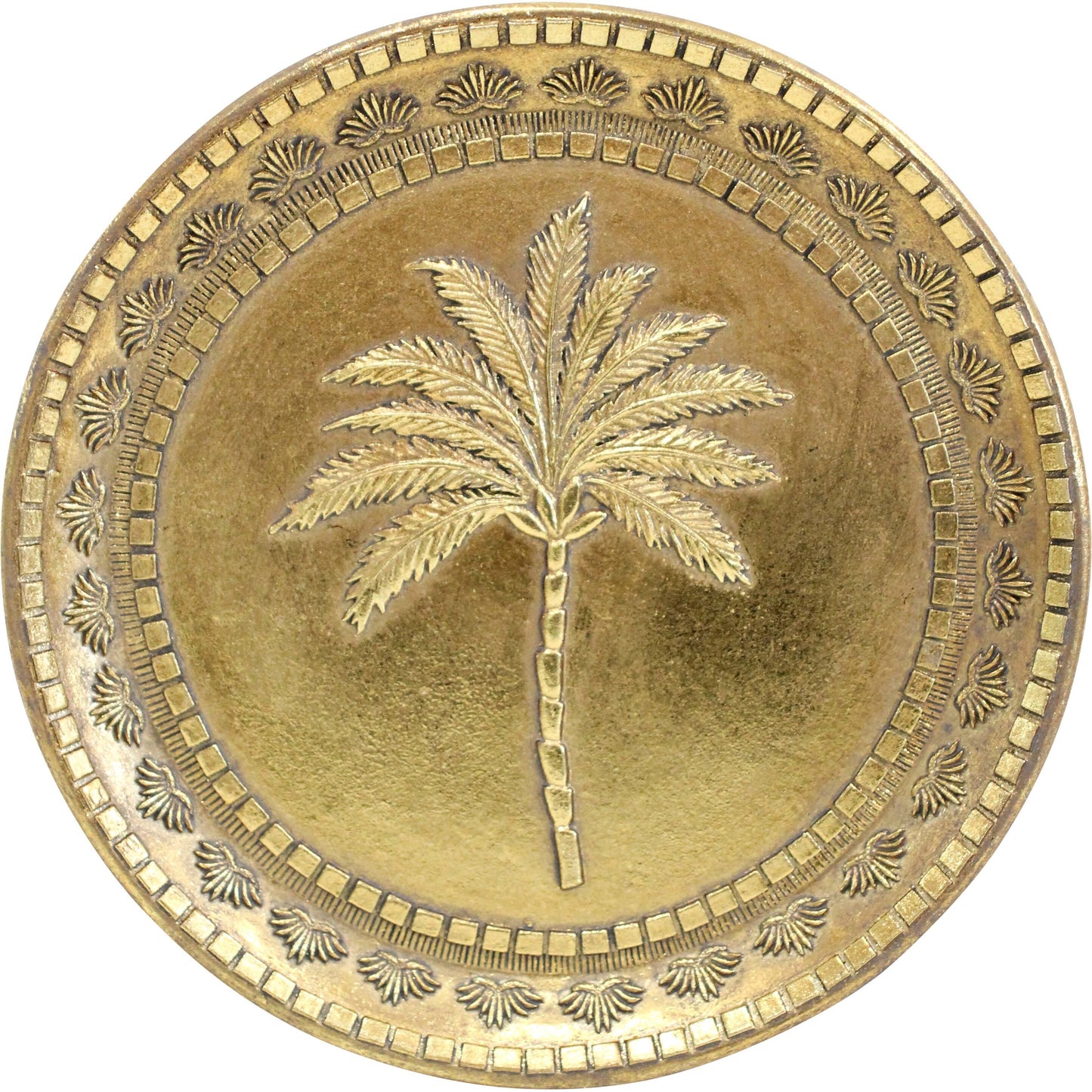 Palm tree gold trinket dish