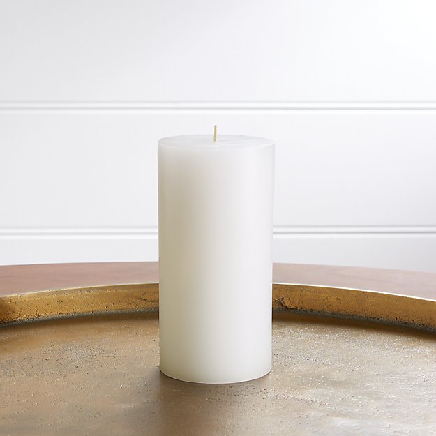 Big white pillar candle