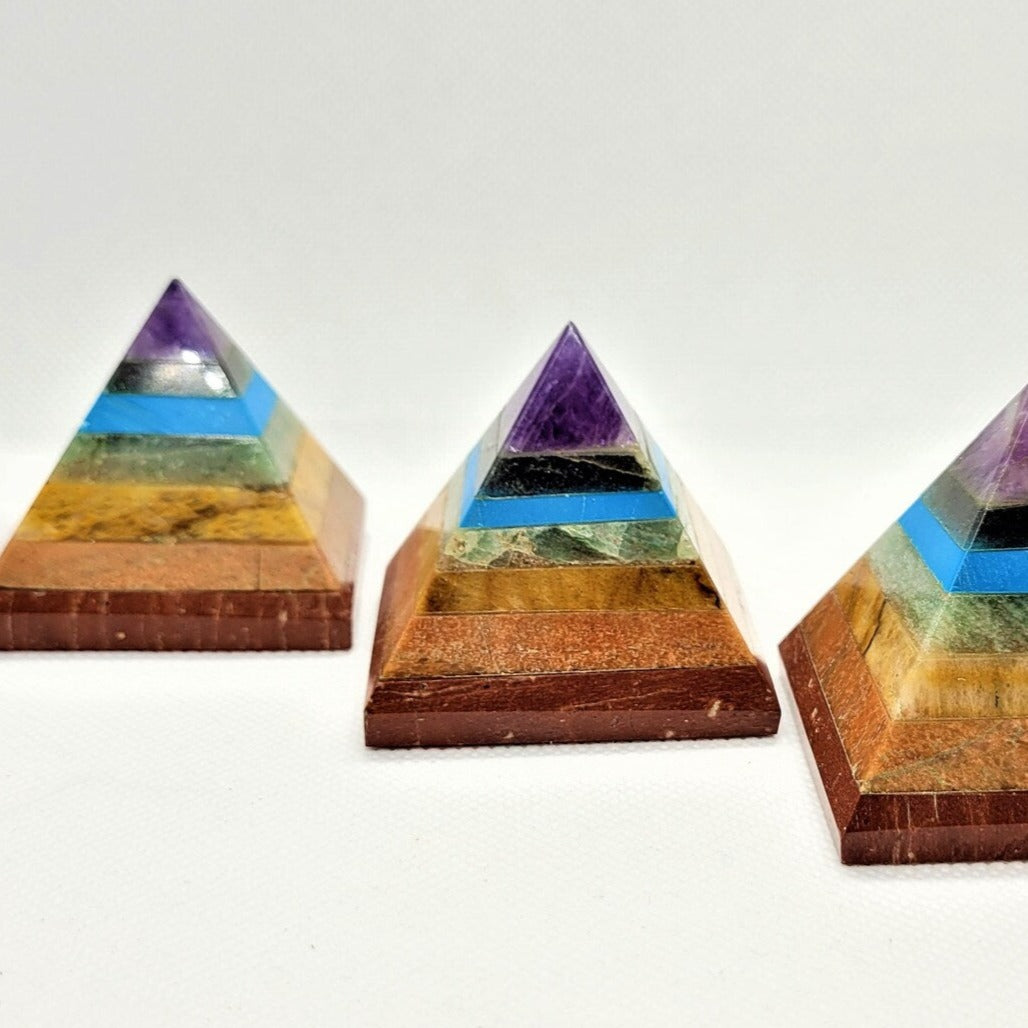 Chakra tarot card set with crystal set