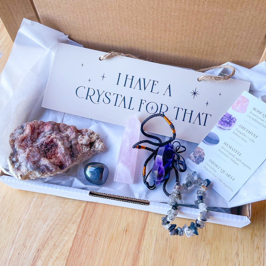 Crystals & good vibes subscription mystery gift box - monthly advent box