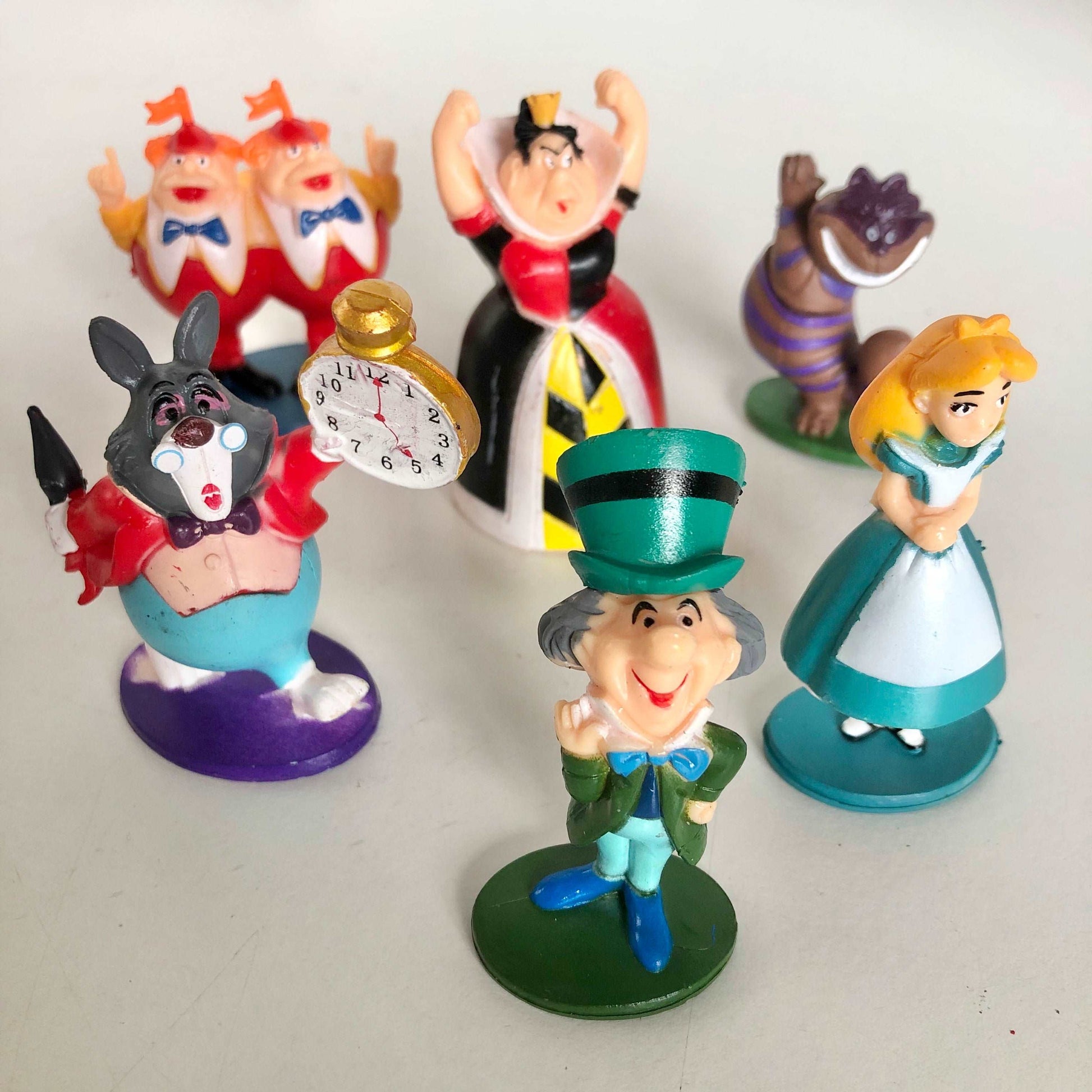 Alice in wonderland cake topper figure toy set