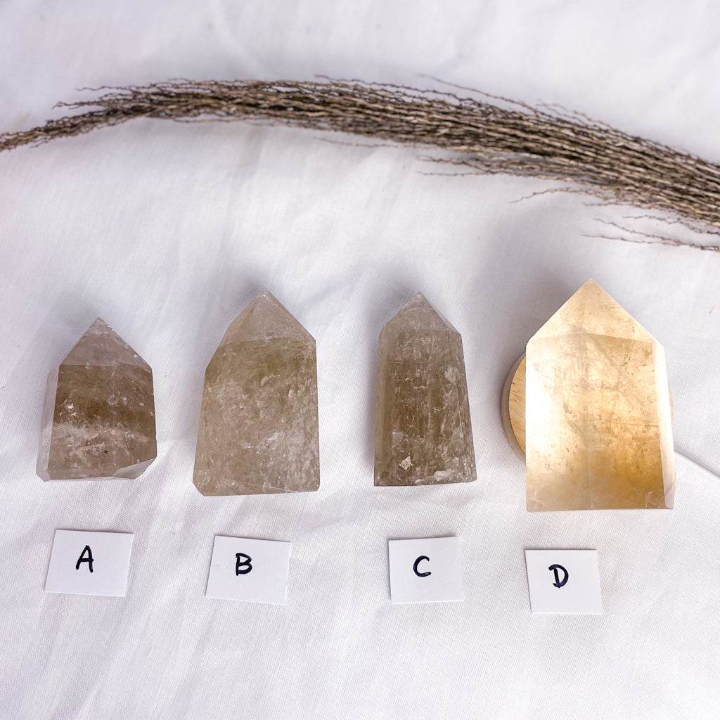 Smoky quartz crystal generator tower