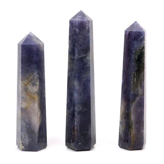 Sunstone + Iolite crystal generator point tower
