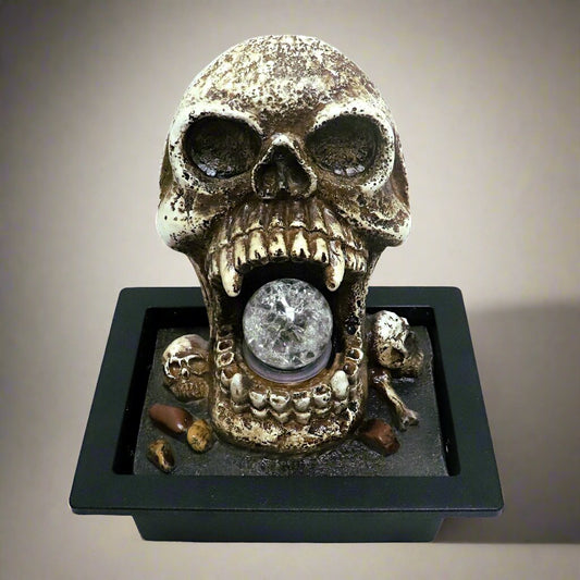 Skull desktop water fountain