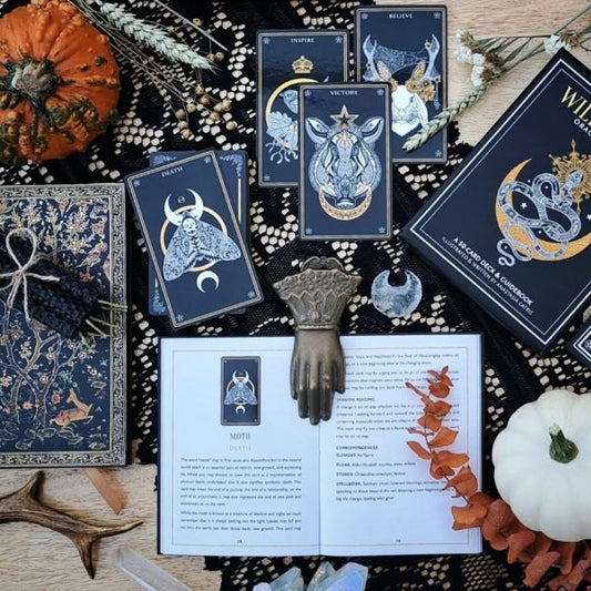 Mystic spirit animal tarot card set with guide book