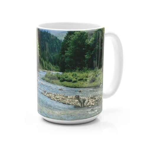 Natures call / Pooping puppy dog mug