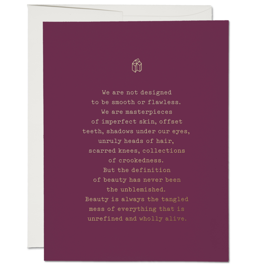 Self love manifesto gold foil greeting card