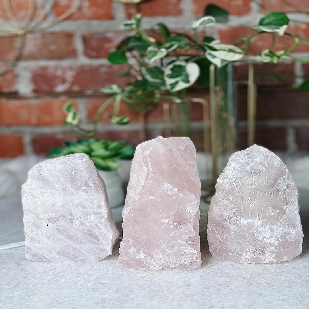 Rose quartz crystal lamp light 1-2kg