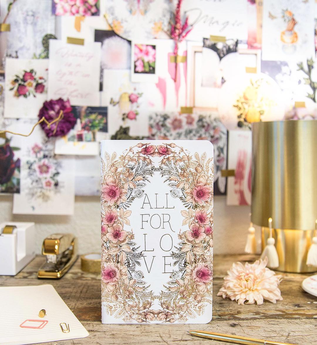 All for love / beauty heart notebook journal set of 2