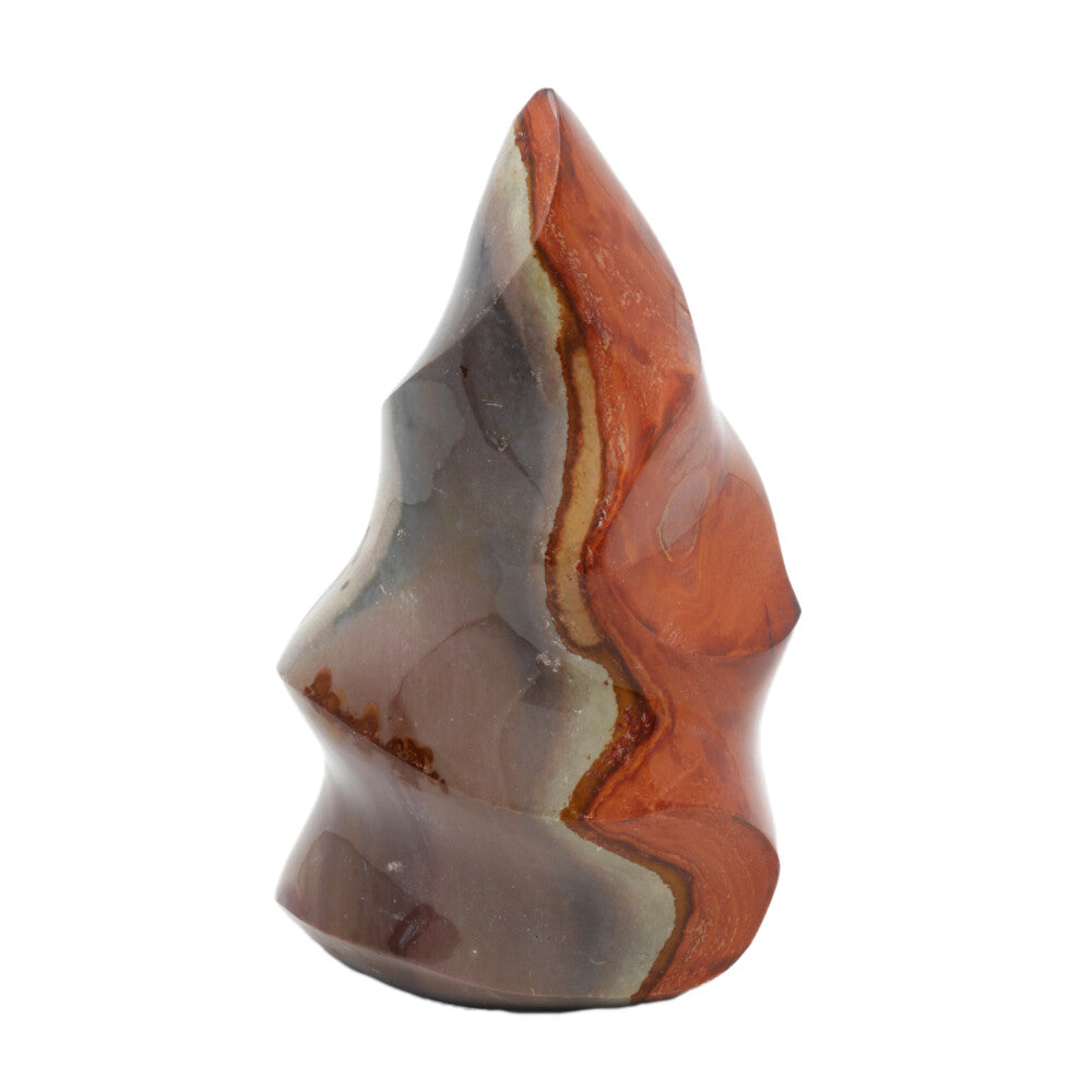 Desert Jasper crystal flame statue