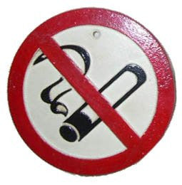 Vintage style cast iron door sign - no smoking