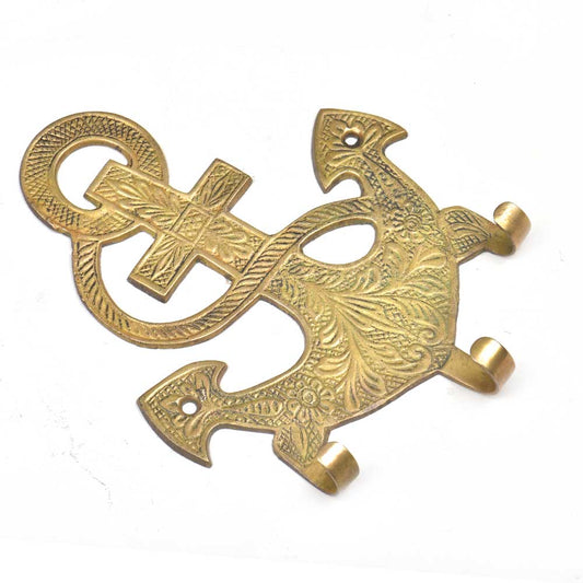 Ornate anchor brass key hooks / wall hanging
