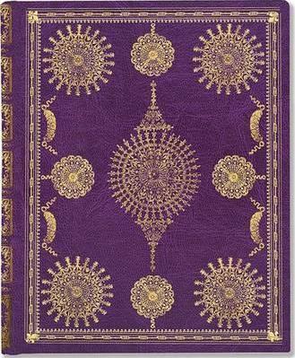 Hard cover amethyst jewel purple faux leather journal