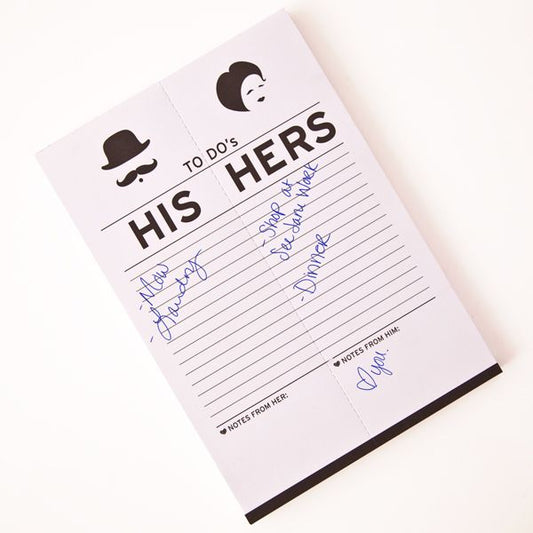 His n hers to do list magnetic notepad