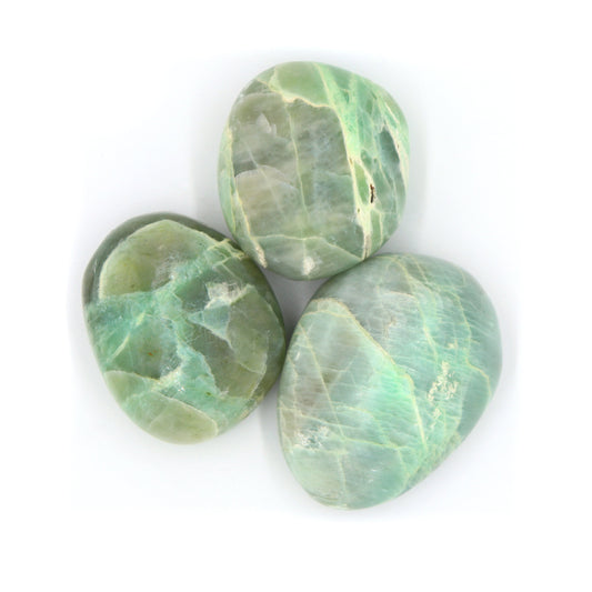 Green Moonstone goddess crystal large palmstone