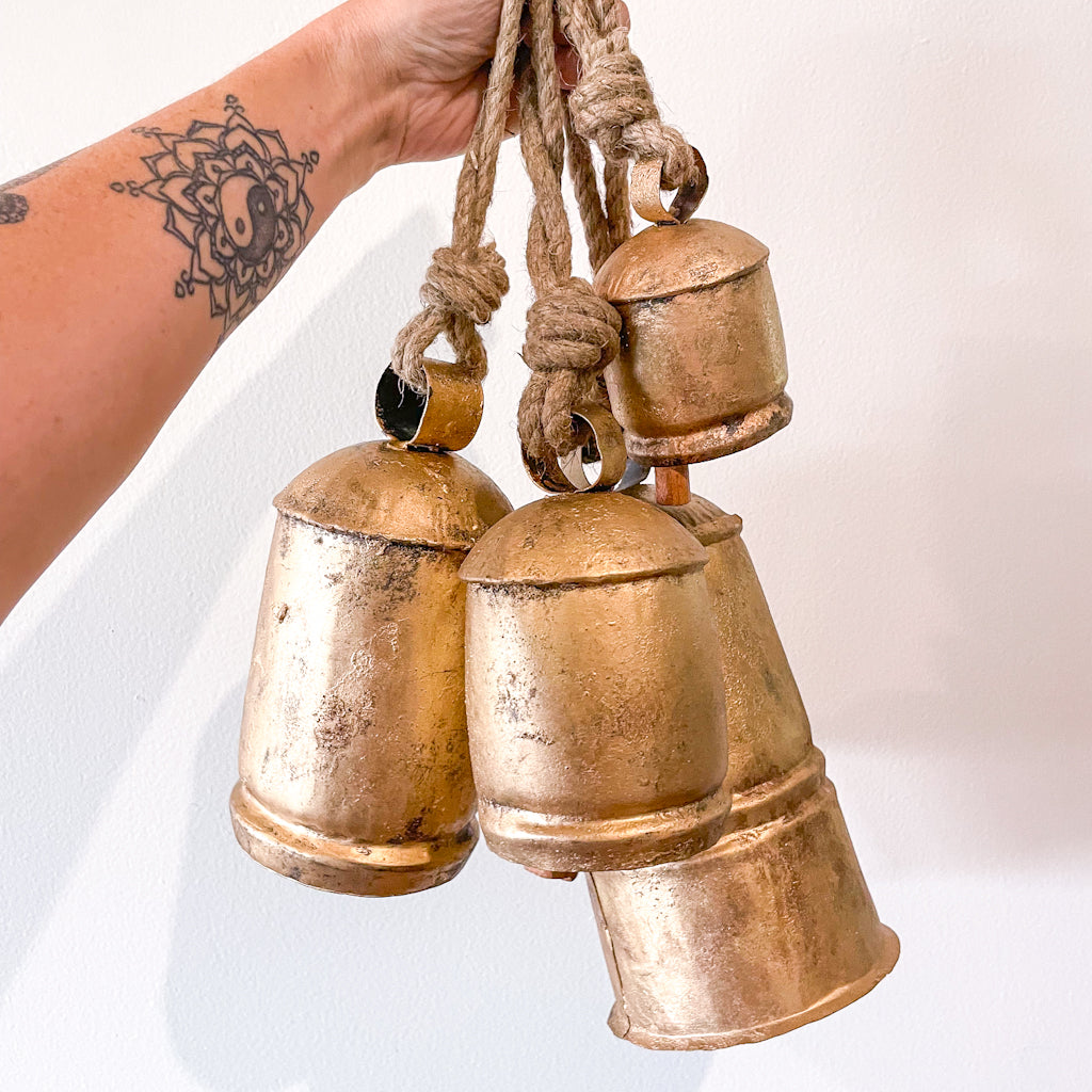 Vintage brass cow bell XS - XL